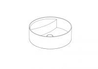 Раковина круглой формы Nic Design Consolle 45х45 см 001 724 с отверстием под смеситель схема 1