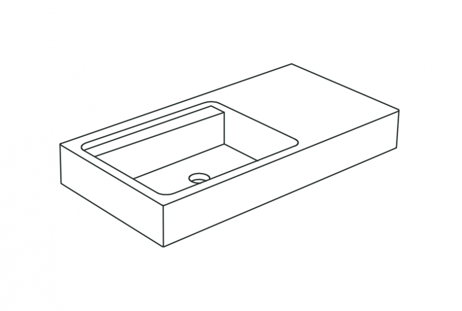 Раковина Nic Design Elen 001 728 90х50 см без отверстий под смеситель