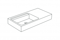 Раковина Nic Design Elen 001 728 90х50 см без отверстий под смеситель схема 1