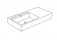 Раковина накладная Nic Design Elen 001 728 90х50 см с отверстием под смеситель схема 1
