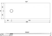 Душевой поддон Nic Design Plaid 002 500 70х200 см схема 2 Душевой поддон Nic Design Plaid 002 500 70х200 см схема 2