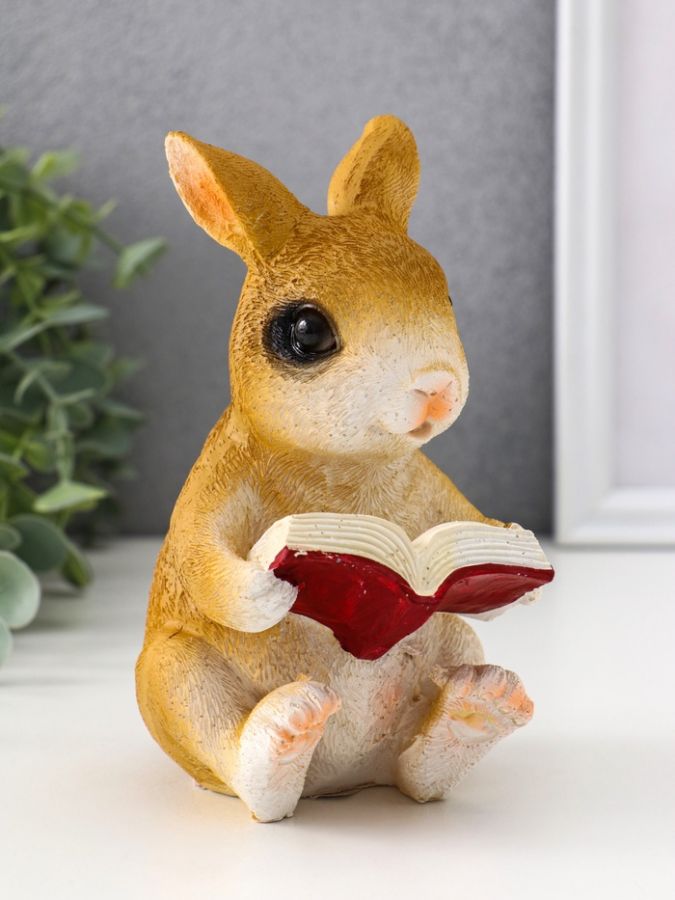 Фигурка полистоун TAKE IT EASY «Зайка читает книжку», 10?8?15 см
