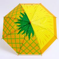 Зонт - трость детский «Ананас», полуавтоматический, 8 спиц, d=84 см, R=42 см