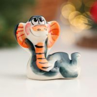 Фигурка фарфор гжель «Змея Маруся», цветная, 4.5 см