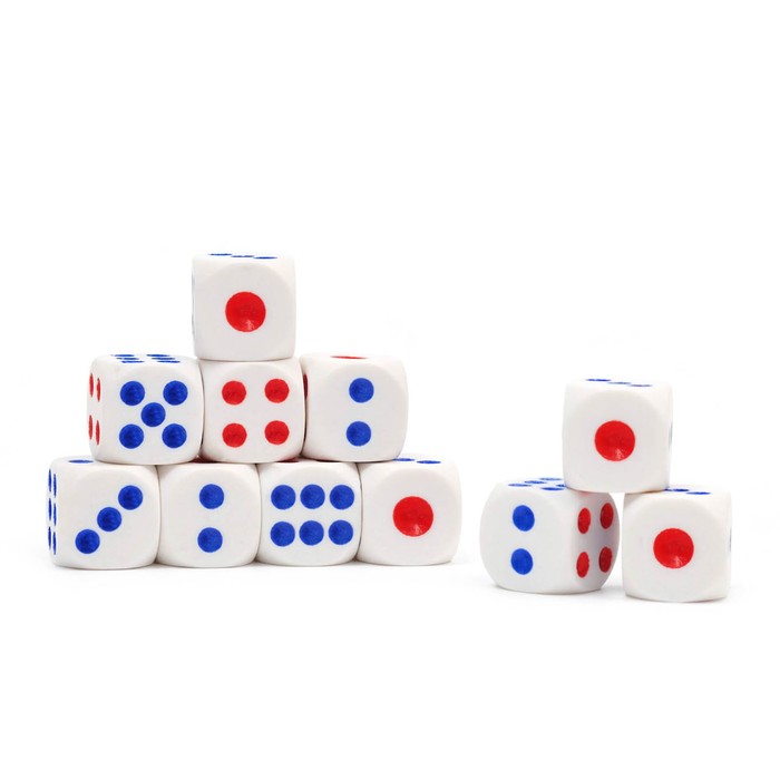 Кубики игральные, 1,5?1,5 см, набор 100 шт.