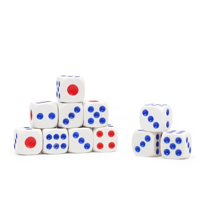 Кубики игральные, 1.2?1.2 см, набор 100 шт.