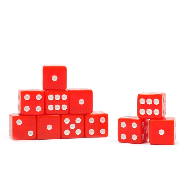 Кости игральные, кубики для настольных игр 1.6?1.6 см, фасовка 100 шт.