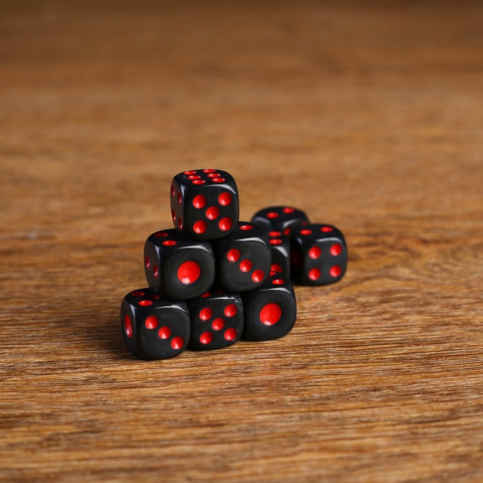 Кубики игральные, для настольных игр, 1.4?1.4 см, фасовка 100 шт.
