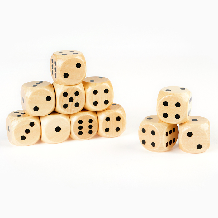 Кубики игральные, 3?3 см, набор 30 шт.