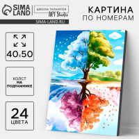УЦЕНКА Картина по номерам на холсте с подрамником «Смена времён» 40?50 см