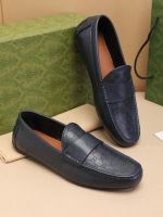 Мужские мокасины Gucci темно-синие