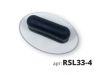 Мини-Кельма Пластиковая, Овал Stmdecor RSL33-4 Прозрачная, Размер 120х80х3 мм