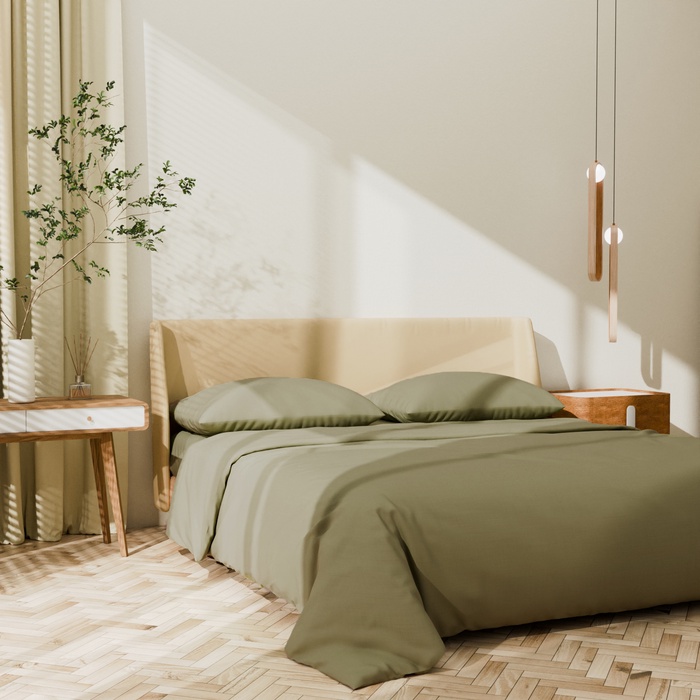 Постельное бельё дуэт LoveLife Ripe olive, сатин
