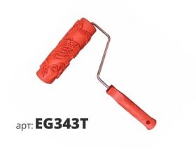 Декоративный Жесткий Резиновый Валик Снегири Stmdecor EG343T 18см.