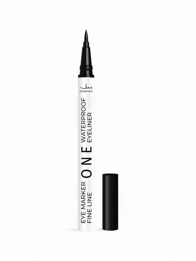 Подводка-фломастер для глаз черная JEANMISHEL ONE WATERPROOF водостойкая, 1, 1 г