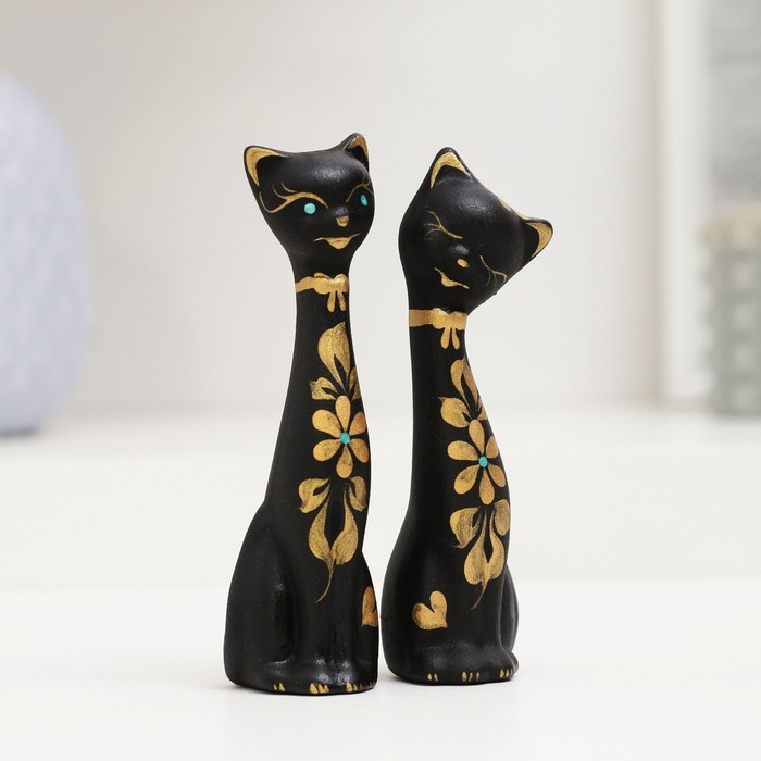 Набор фигурок «Love Коты», 2 шт., чёрные, 4?4?11 см