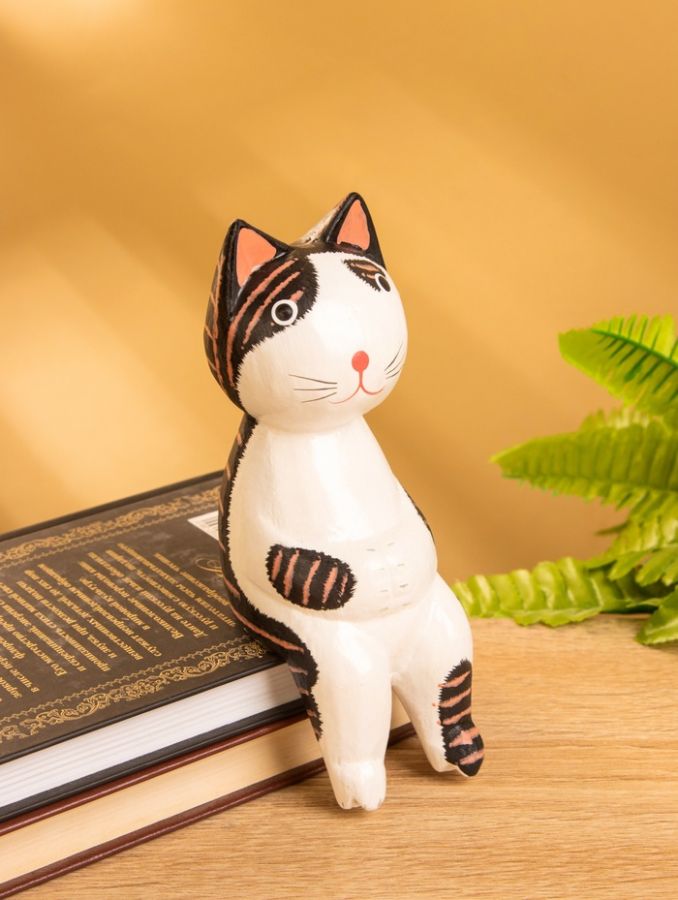 Сувенир «Кот сидячий», 5?6?14 см, дерево, коричневый