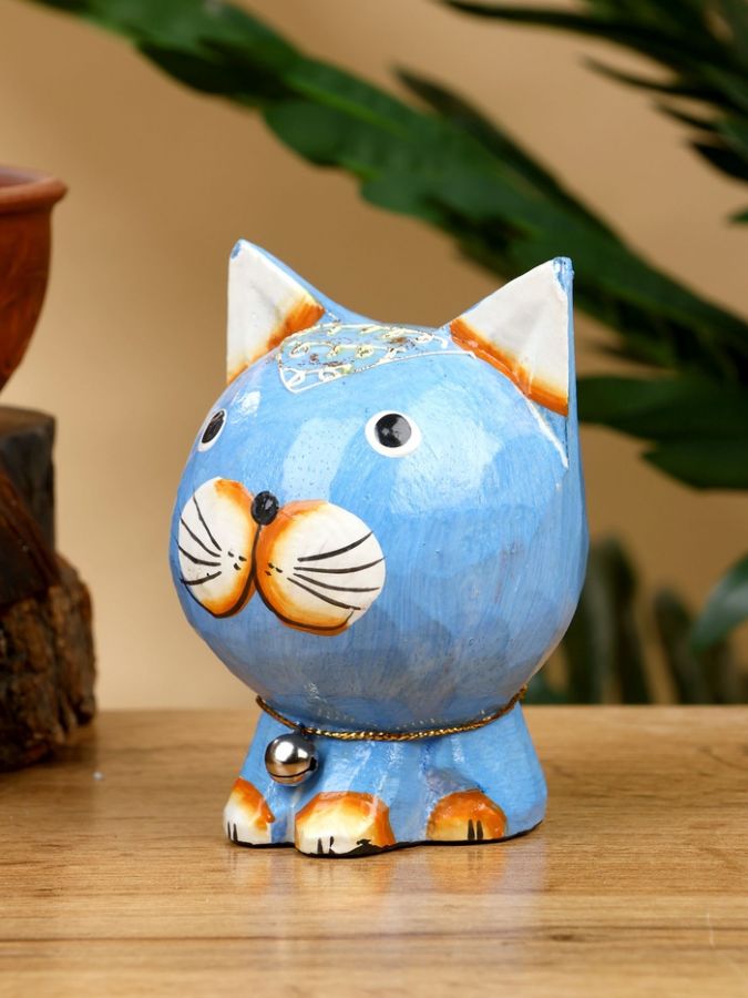 Сувенир «Котик», 8?7?10 см, дерево, синий