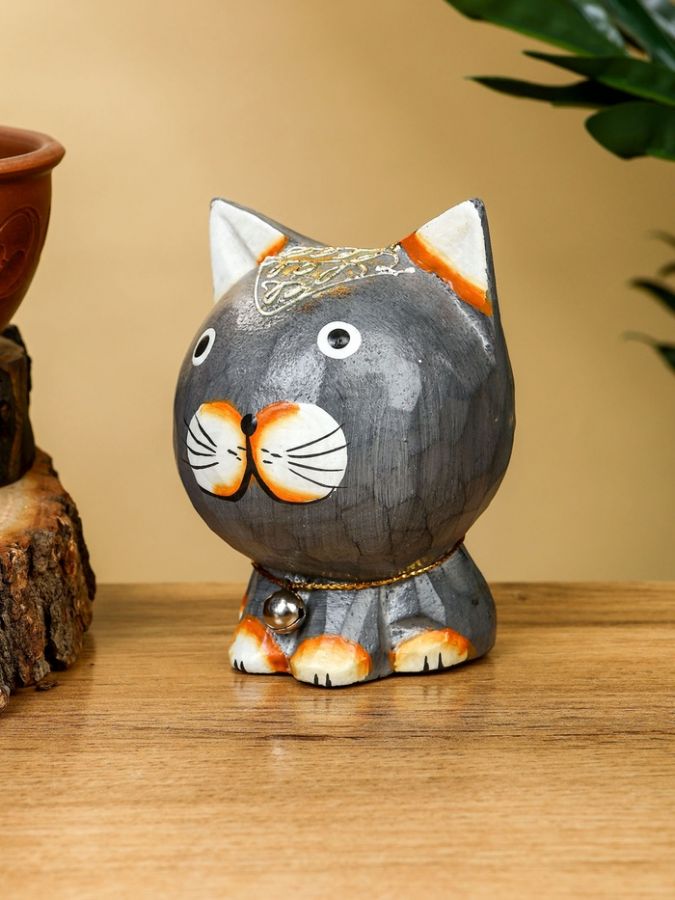 Сувенир «Котик», 8?7?10 см, дерево, серый