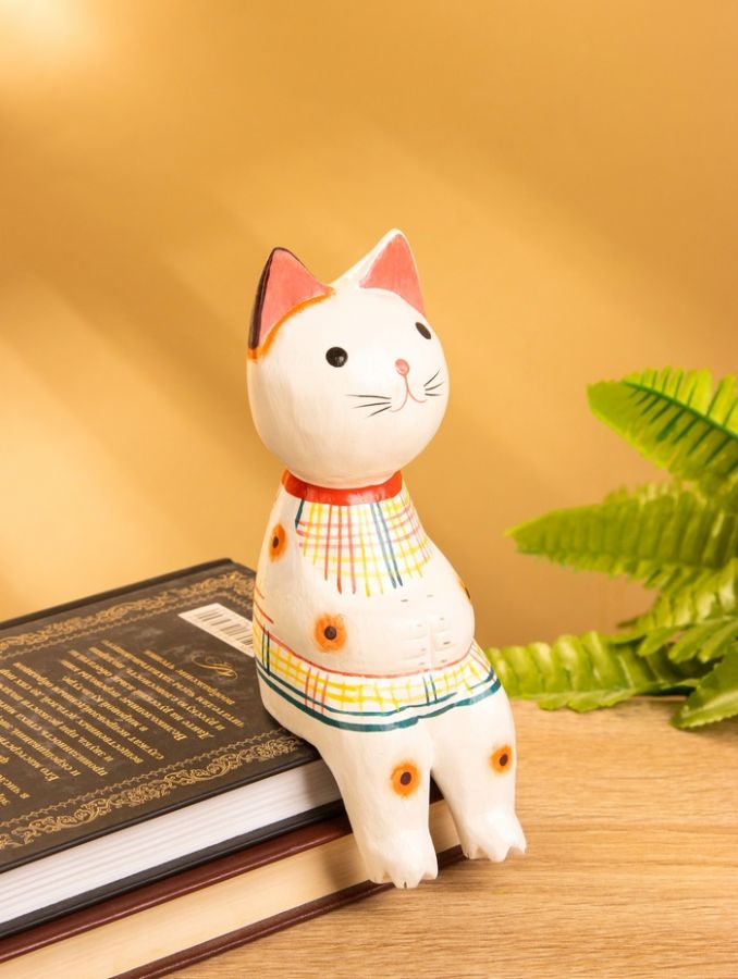 Сувенир «Котенок в рубашке сидячий», 6?6?15 см, дерево