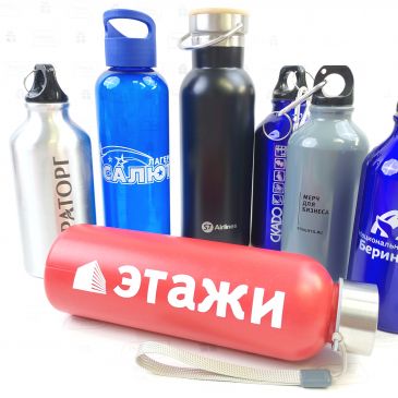 Бутылки для воды с логотипом
