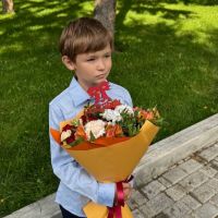 Школьный букет с топпером ко Дню Знаний