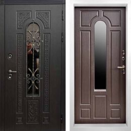 Входная дверь с терморазрывом и стеклопакетом Termo-door Лацио Белая Винорит Венге - Венге