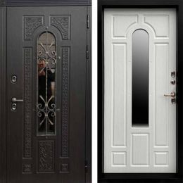 Входная дверь с терморазрывом и стеклопакетом Termo-door Лацио Винорит Венге - Лиственница