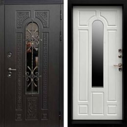 Входная дверь с терморазрывом и стеклопакетом Termo-door Лацио Винорит Венге - Белый софт