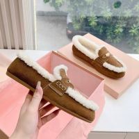 Лоферы MIU MIU Premium с мехом