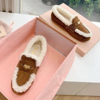 Лоферы MIU MIU Premium с мехом
