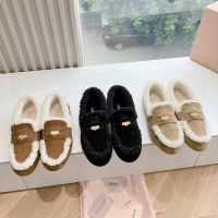Лоферы MIU MIU Premium с мехом