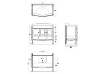 Тумба под раковину Simas Arcade ARMC105 105х56 см схема 2