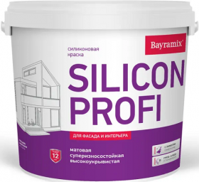 Краска Фасадная Силиконовая Bayramix Silicon Profi 9л Матовая для Поверхностей с Высокой Эксплуатационной Нагрузкой.