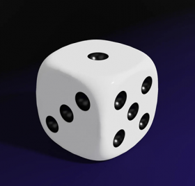 Magnetic Die (White) by Iarvel Magic