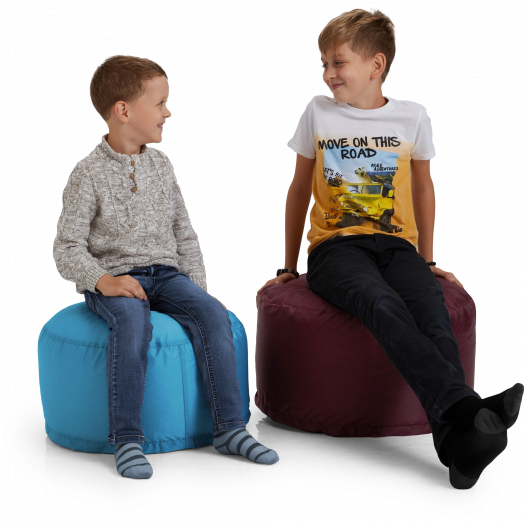 Пуфик мягкий Таблетка  Оксфорд-лазурный