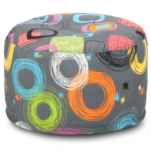 Пуфик мягкий Таблетка  Жаккард Кругос