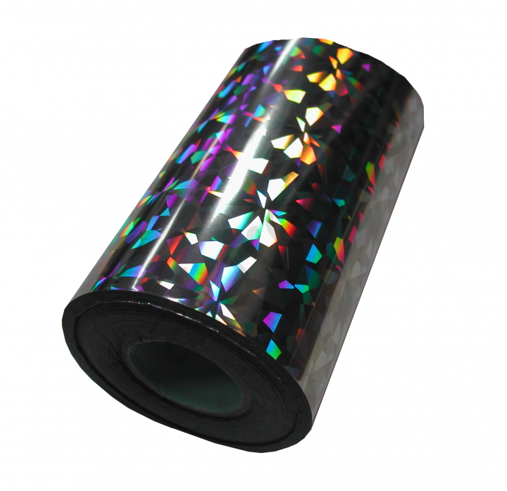 Фольга для ткани HX760 B04 Серебряная призма, Рулонная, 640/210 мм, 120 м