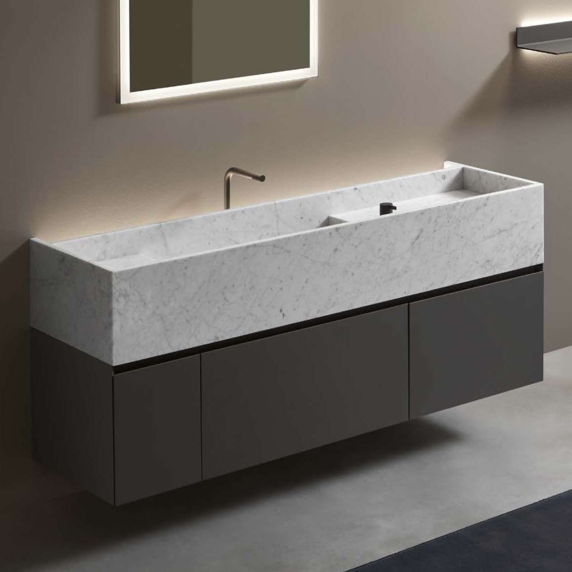 Модульный комплект мебели с раковиной Antonio Lupi STREET цена от 1 512 324 ₽ Фото Модульный комплект мебели с раковиной Antonio Lupi STREET