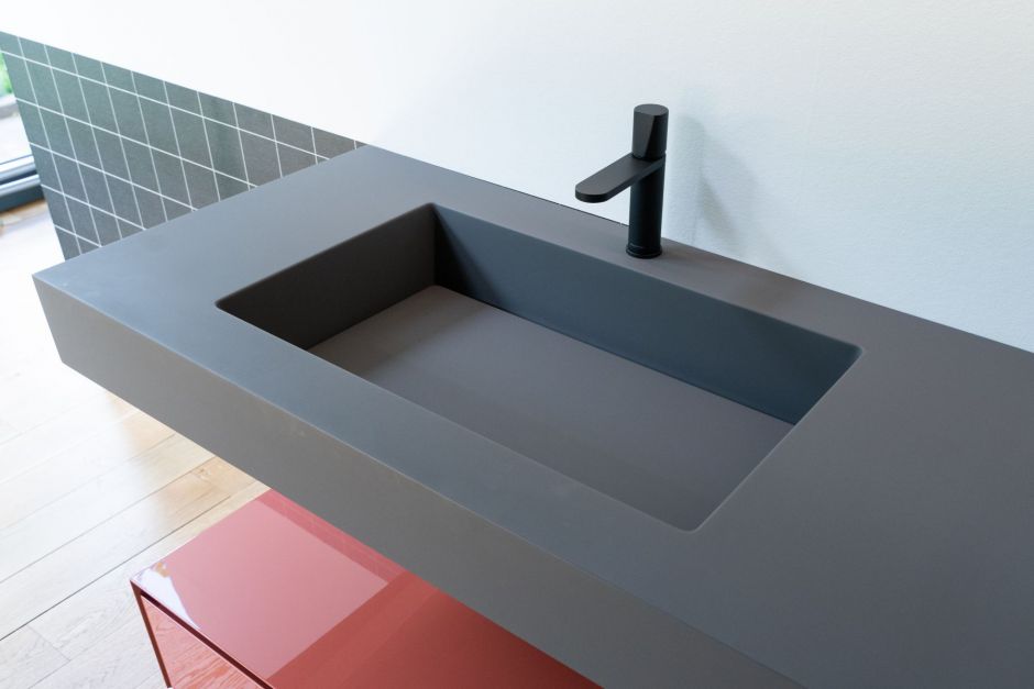 Модульный комплект мебели с раковиной в ванную Antonio Lupi Panta Rei ФОТО