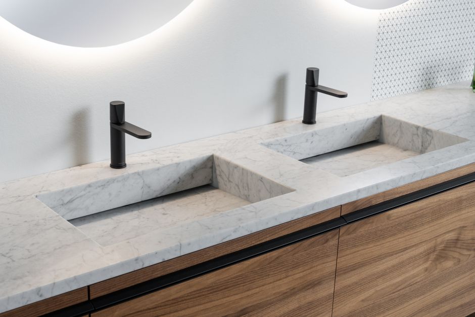 Модульный комплект мебели с раковиной Antonio Lupi BORDERLINE ФОТО