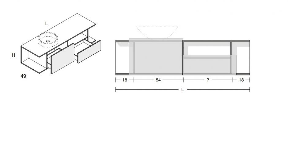 Тумба Antonio Lupi Nemesis 375NE1175 375NE1175 в ванную ФОТО