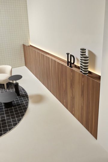 Колонна подвесная Antonio Lupi ALBO5236W.DX с LED подсветкой 1 дверка с топом NOCE CANALETTO схема 5