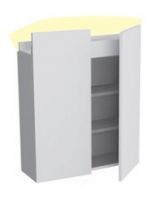 Шкаф подвесной Antonio Lupi ALBO5372W с LED подсветкой, 2 дверки, с топом, GRIGIO SMOG LUCIDO схема 4