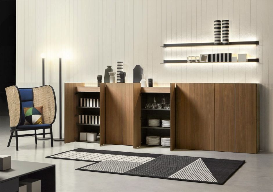 Шкаф в ванную комнату Antonio Lupi ANIMA LIQUIDA NOCE CANALETTO ФОТО