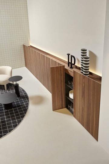 Шкаф подвесной Antonio Lupi ALBO5472W с LED подсветкой 2 дверки, с топом NOCE CANALETTO схема 8 Шкаф подвесной Antonio Lupi ALBO5472W с LED подсветкой 2 дверки, с топом NOCE CANALETTO схема 8