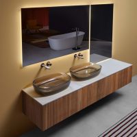 База под раковину Antonio Lupi BINARIO 12 с вырезом для сифона схема 3