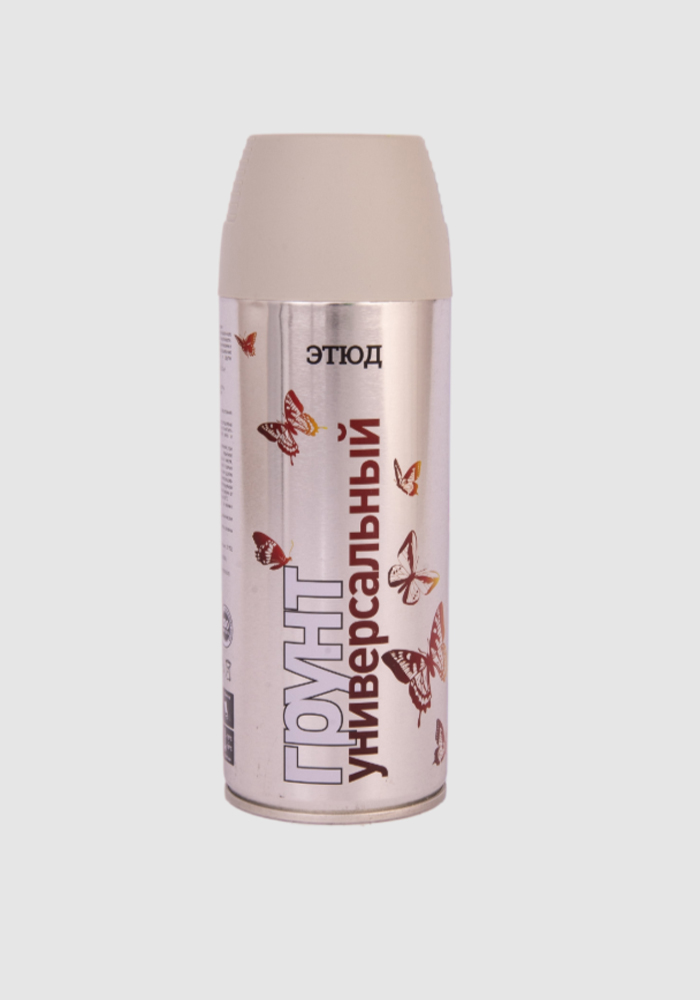 Этюд Аэрозольная грунтовка универсальная, название цвета "Серый", объем 520мл., 1шт.