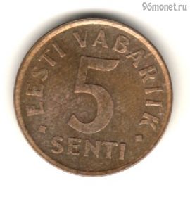 Эстония 5 сентов 1991