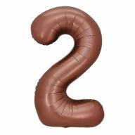 Цифра "2" фольгированная (32/81 см) Шоколад